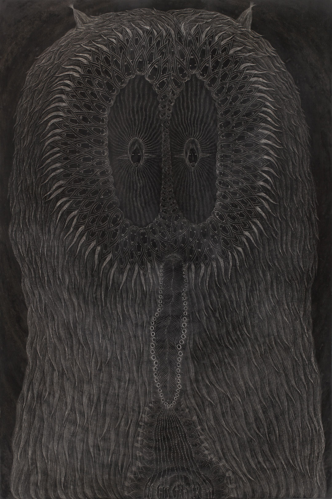 Owl, 2011, oil on canvas, 95 x 63 cm